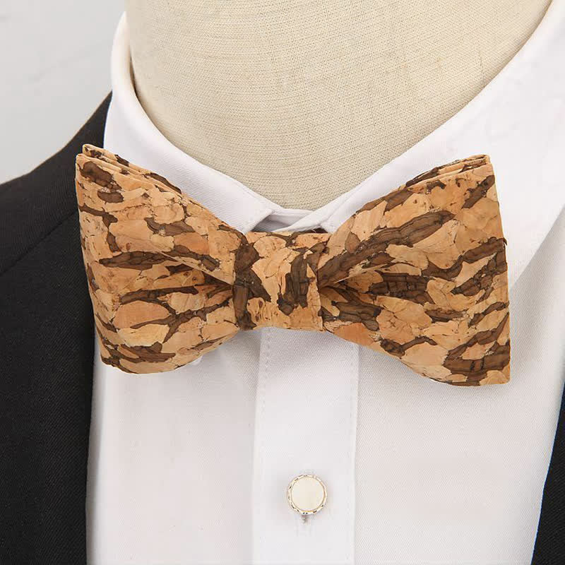 Nœud papillon en liège et bois pour homme
