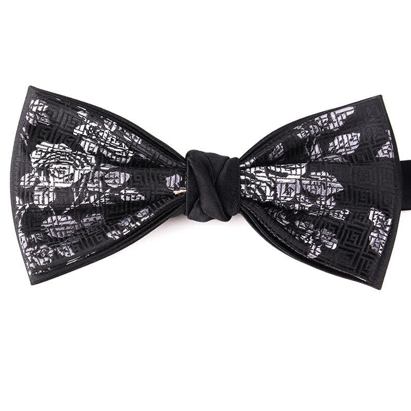 Nœud papillon élégant à motif floral et botanique pour homme