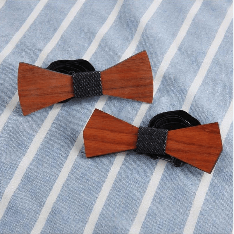 Nœud papillon en bois amusant et créatif pour homme