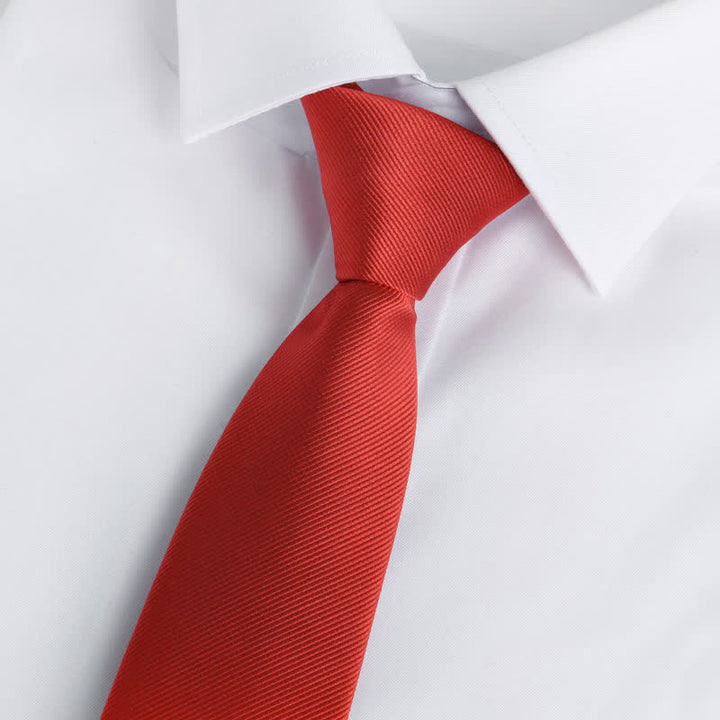 Cravate ajustable à fermeture éclair de couleur unie pour homme