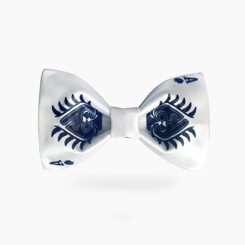 Nœud papillon pour homme avec motif cœur et pique de poker