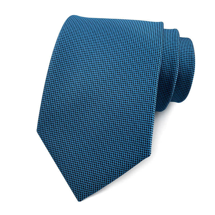 Cravate slim simple de couleur unie pour hommes - Bleu acier - image 11