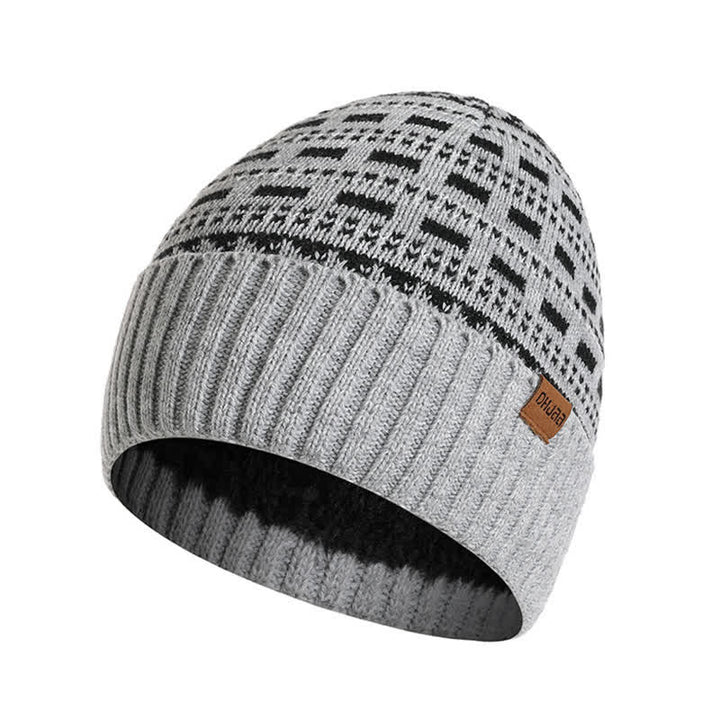 Ensemble de 3 gants, écharpe, bonnet en tricot double épaisseur ample