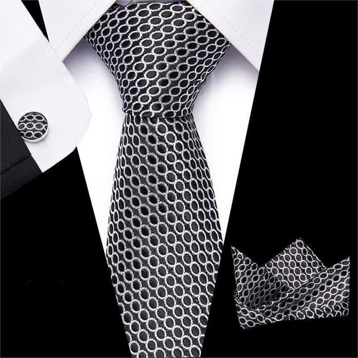 Lot de 3 cravates ovales à pois pour homme