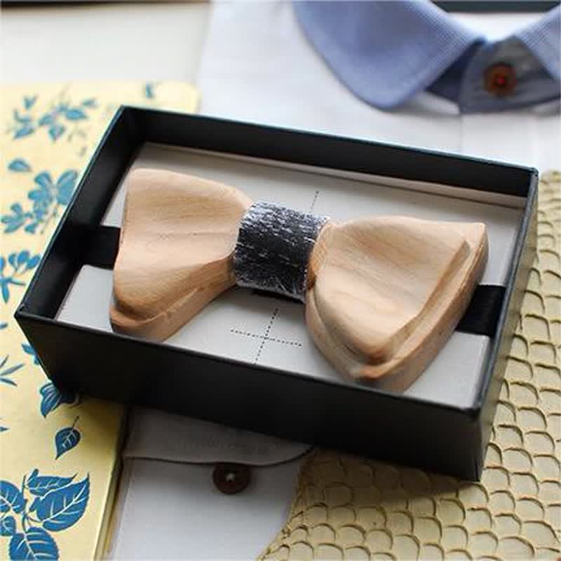 Nœud papillon en bois à plusieurs canapés pour homme