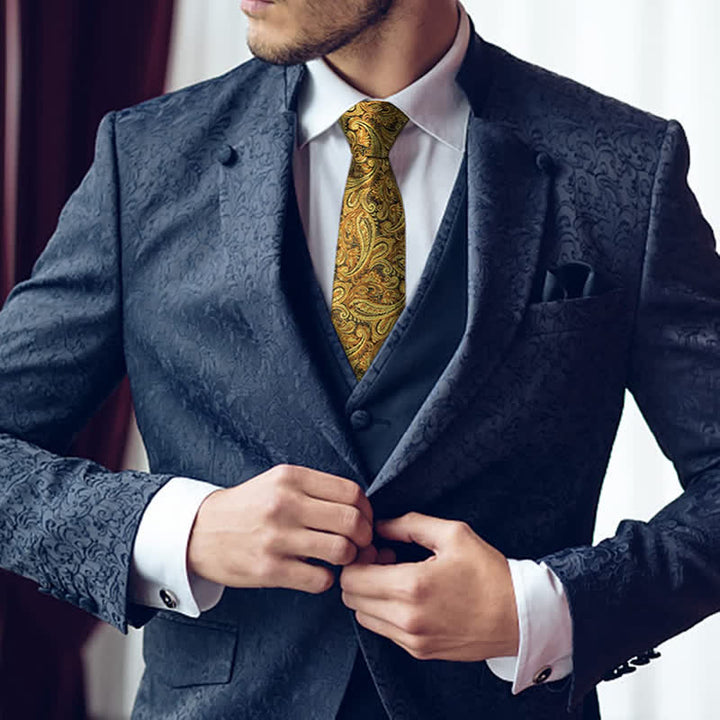 Ensemble de 3 cravates classiques à motif cachemire pour homme - image 2
