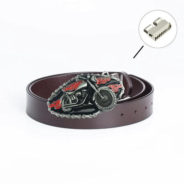 Ceinture en cuir pour moto Punk Locomotive pour homme