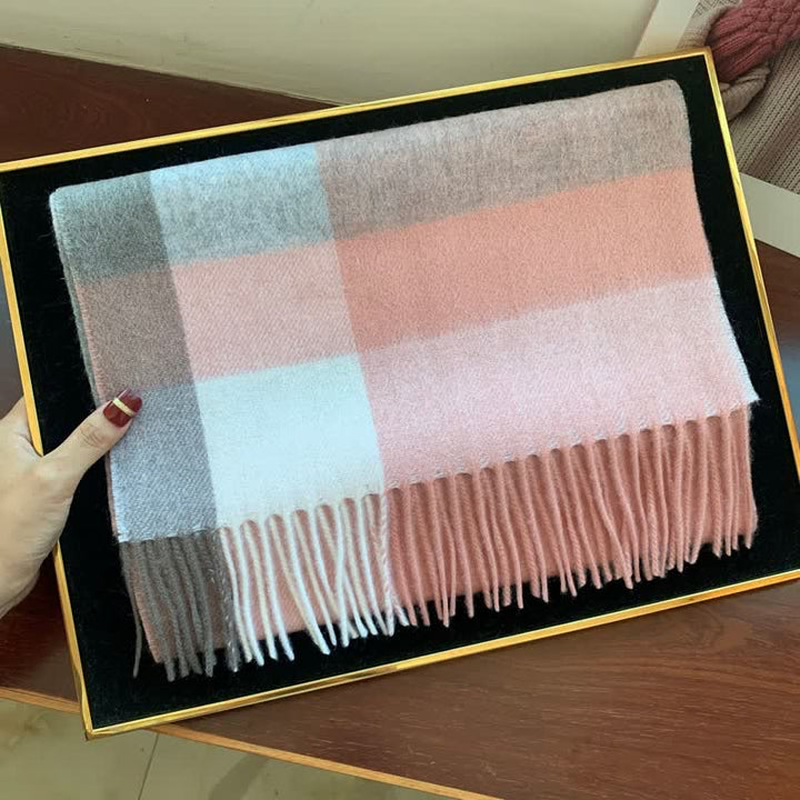 Écharpe unisexe Lamb Edinburgh à carreaux, grande et chaude - image 45