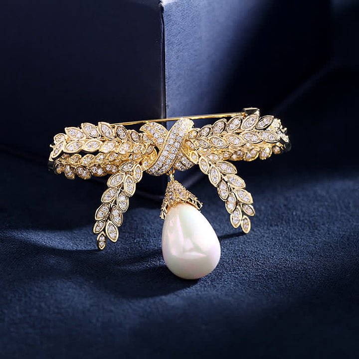 Broche baroque en forme de nœud de blé pour femme