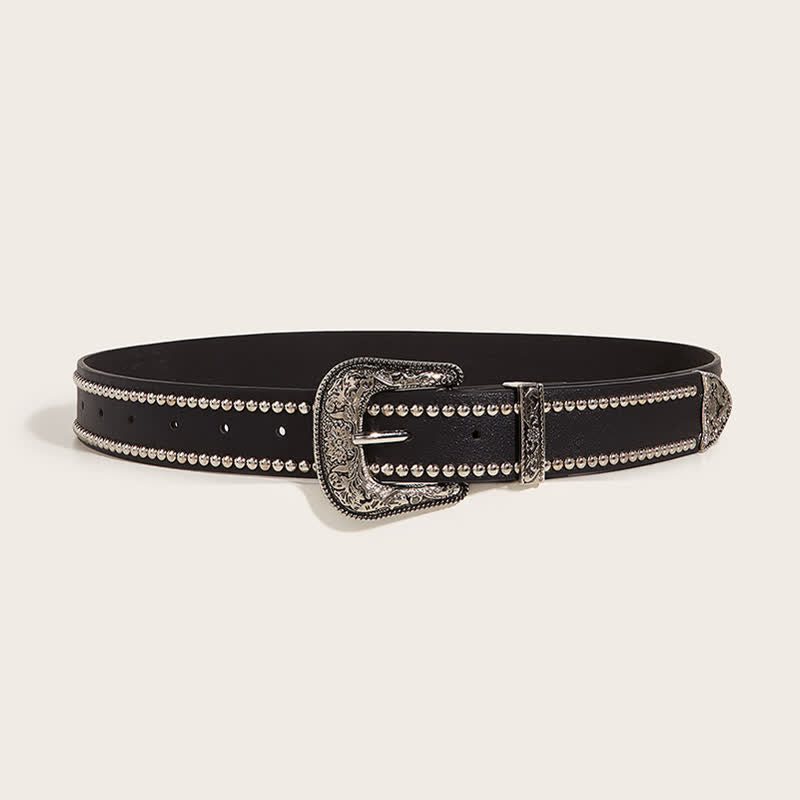 Superbe ceinture en cuir à rivets style punk pour femme
