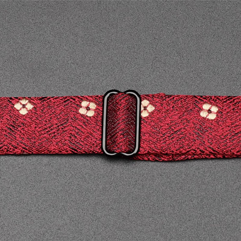 Nœud papillon rouge parfumé à petites fleurs pour homme