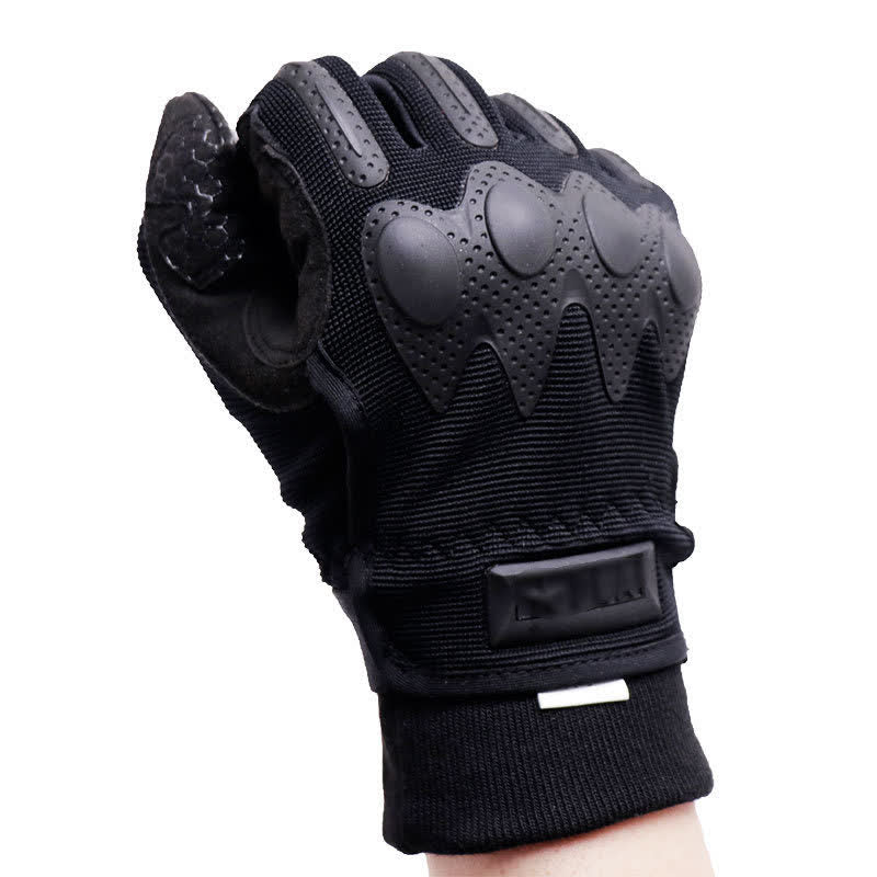 Gants tactiques noirs pour l'alpinisme en plein air, doigts longs