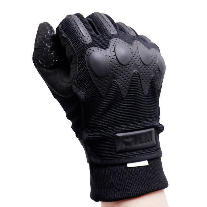 Gants tactiques noirs pour l'alpinisme en plein air, doigts longs