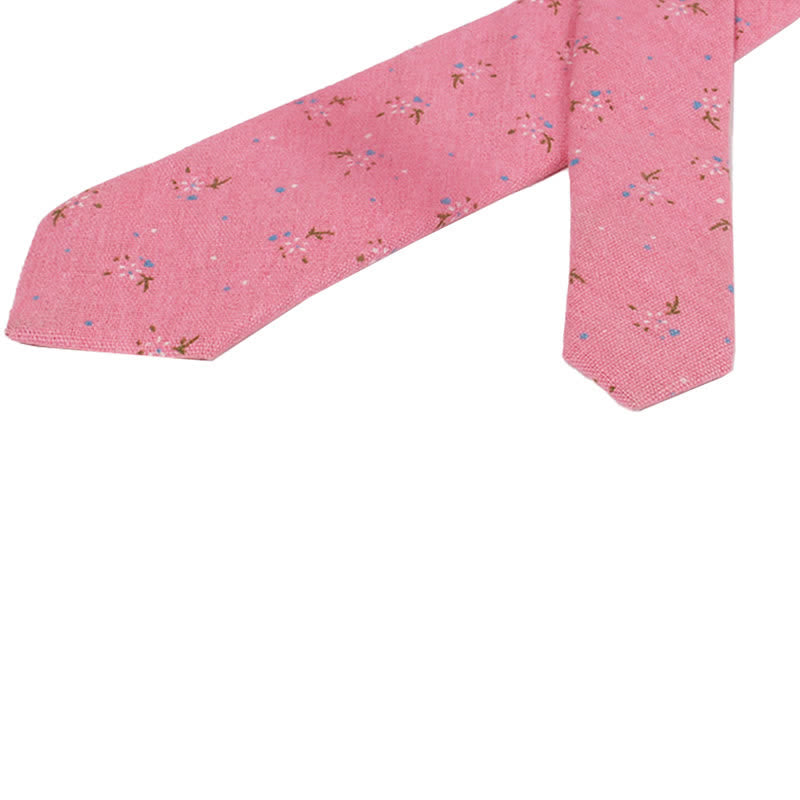 Cravate fine élégante à motif floral pour homme