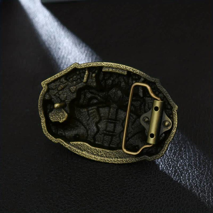 Ceinture en cuir à boucle Joker Skull Clown DIY pour homme