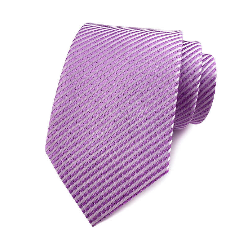 Cravate de travail discrète en sergé de couleur unie pour homme