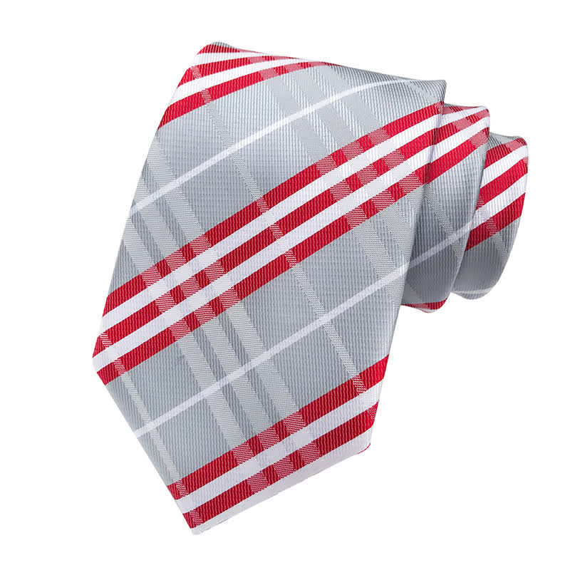 Cravate à carreaux écossais pour homme - Argent - image 8