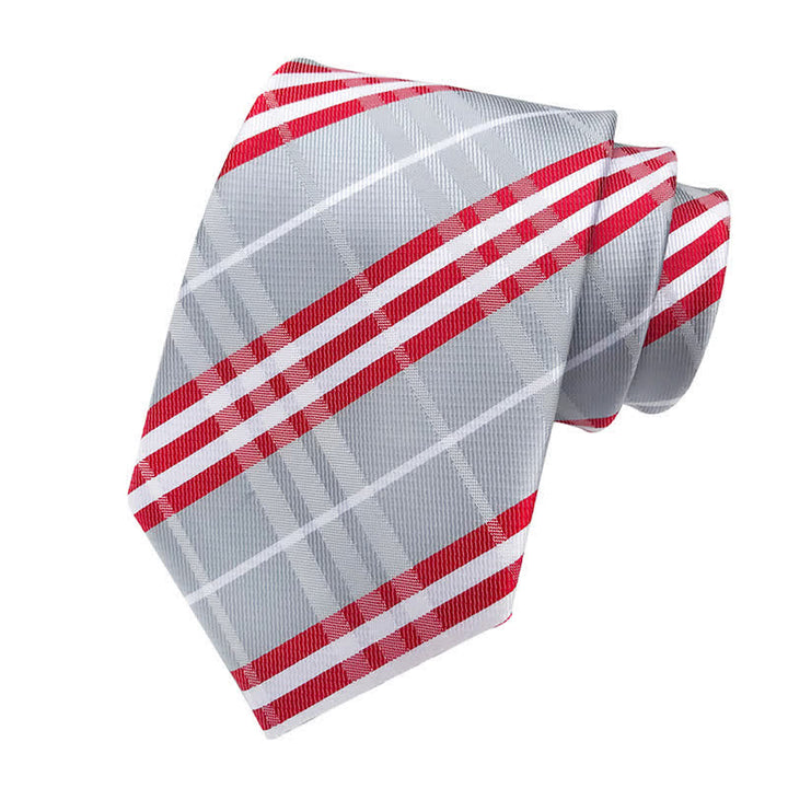 Cravate à carreaux écossais pour homme - Argent - image 8