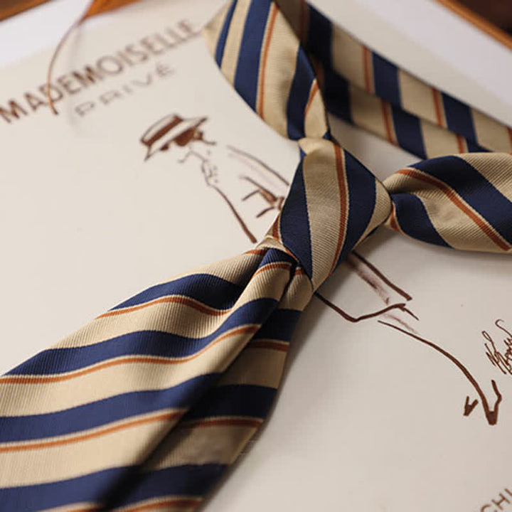 Cravate rayée classique pour homme, idéale pour le bureau