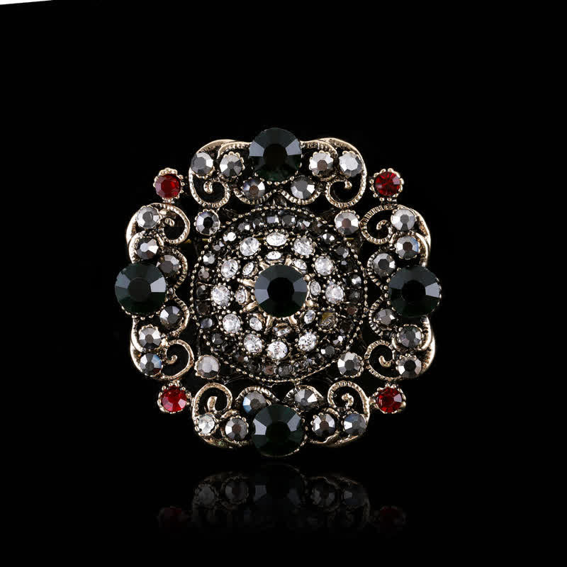 Broche en cristal baroque pour femme