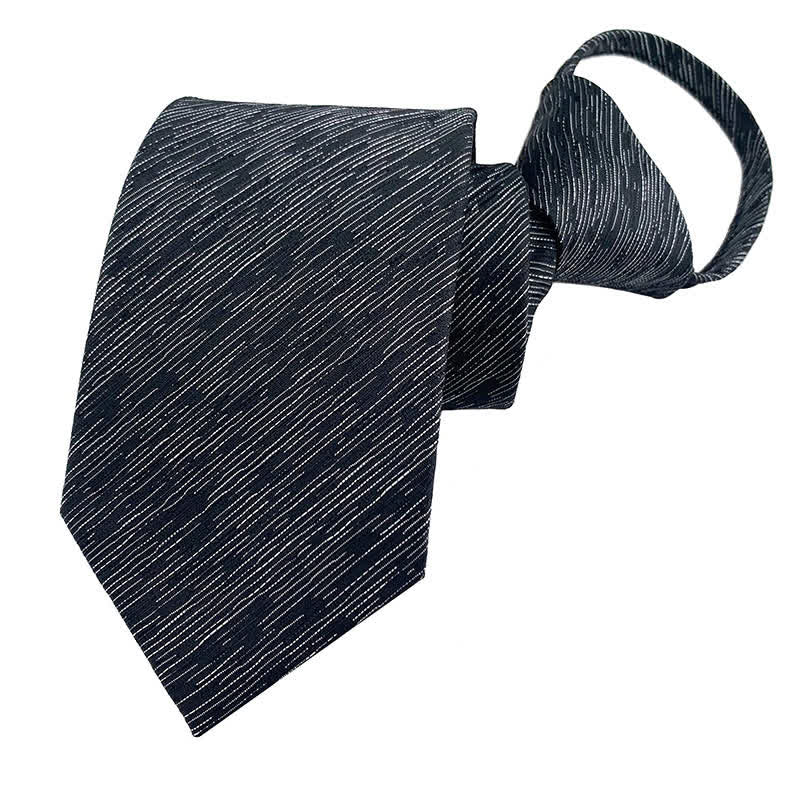 Cravate zippée bleu-gris pour homme Horizon