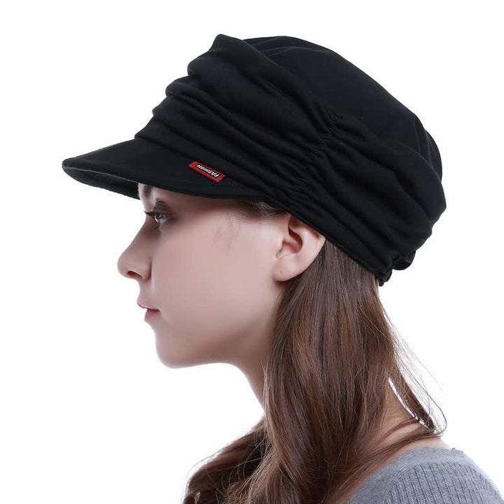 Casquette de baseball plissée à bord souple pour femme