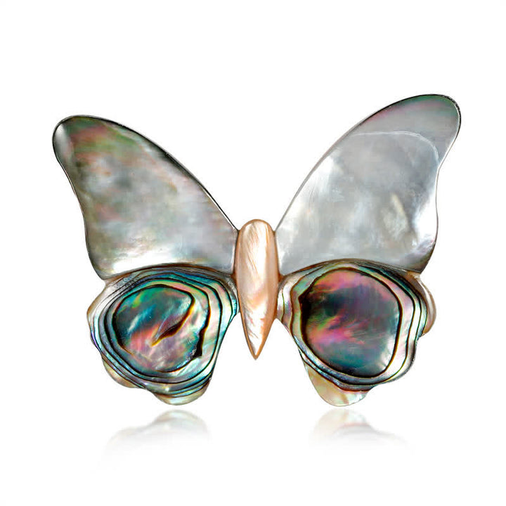 Broche papillon en nacre pour femme avec conte de fées