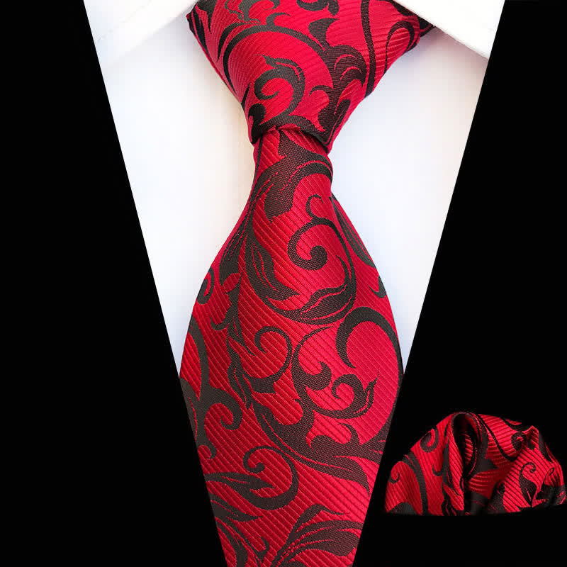 Lot de 2 cravates à motif floral pour homme - Rouge - image 6