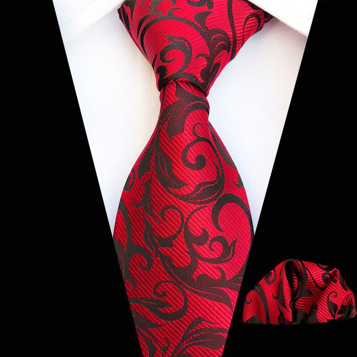 Lot de 2 cravates à motif floral pour homme - Rouge - image 6