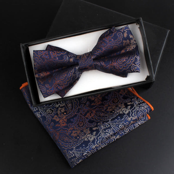 Ensemble de 2 nœuds papillon à motif cachemire néoclassique pour homme