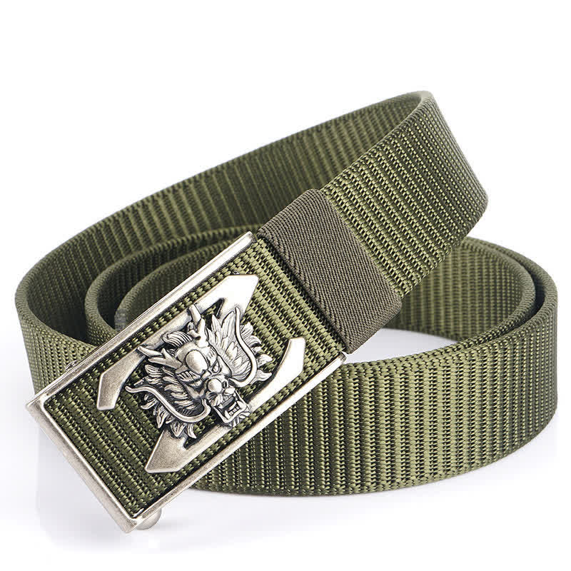 Ceinture en nylon pour homme avec lettre Z et dragon puissant