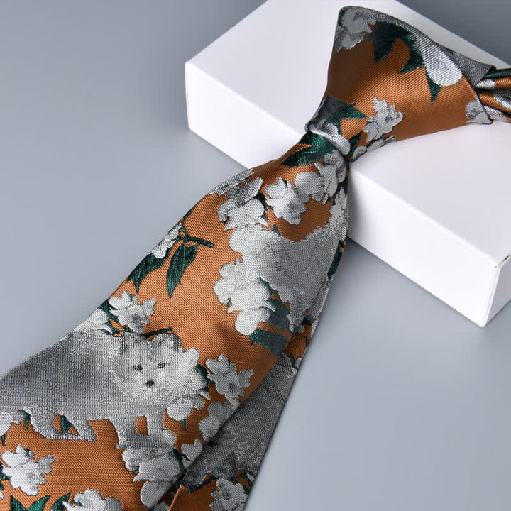 Cravate botanique pour homme Tawny &amp; Grey Novel Wolf