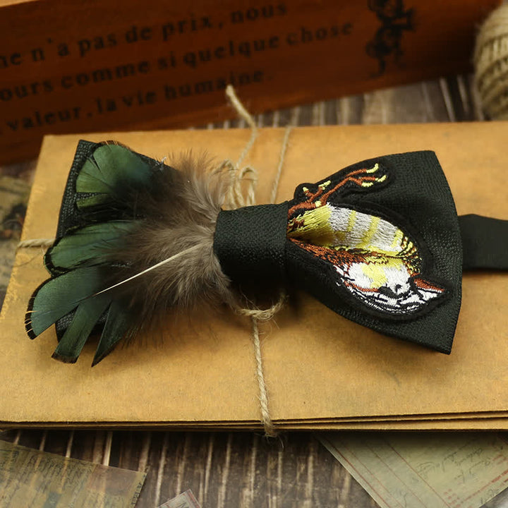 Nœud papillon à plumes de moineau graphique