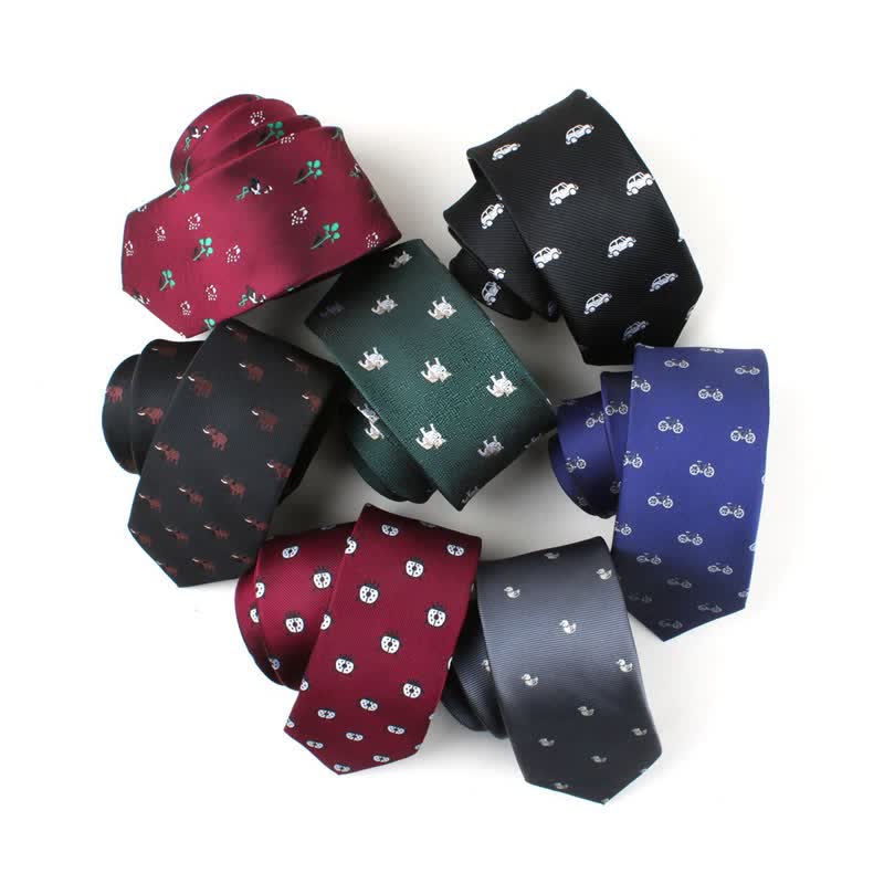 Cravate pour homme à motifs de dessins animés mignons 