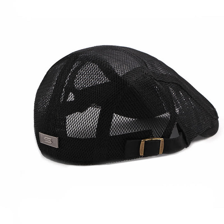 Béret plat en maille creuse respirante pour chapeau de soleil