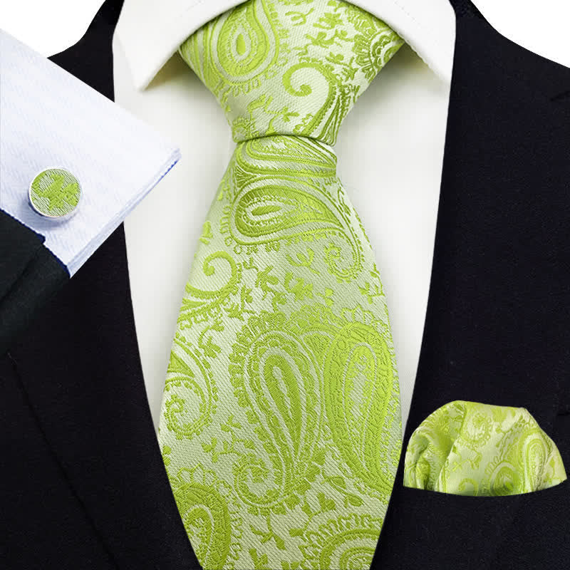 Ensemble de 3 cravates à motif cachemire exotique pour homme