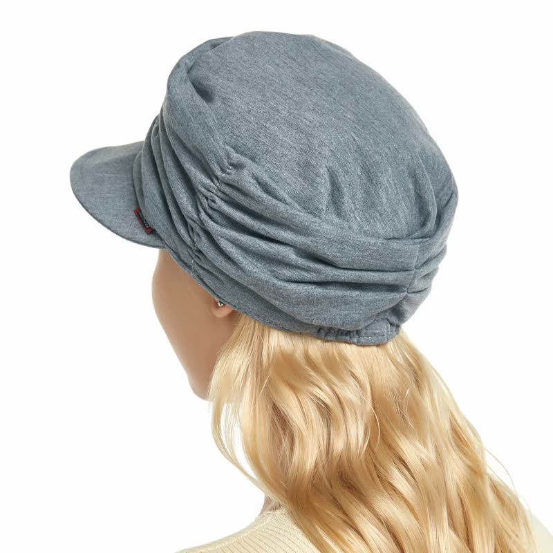 Casquette de baseball plissée à bord souple pour femme