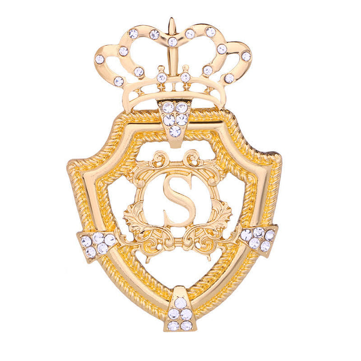 Broche couronne royale anglaise pour homme