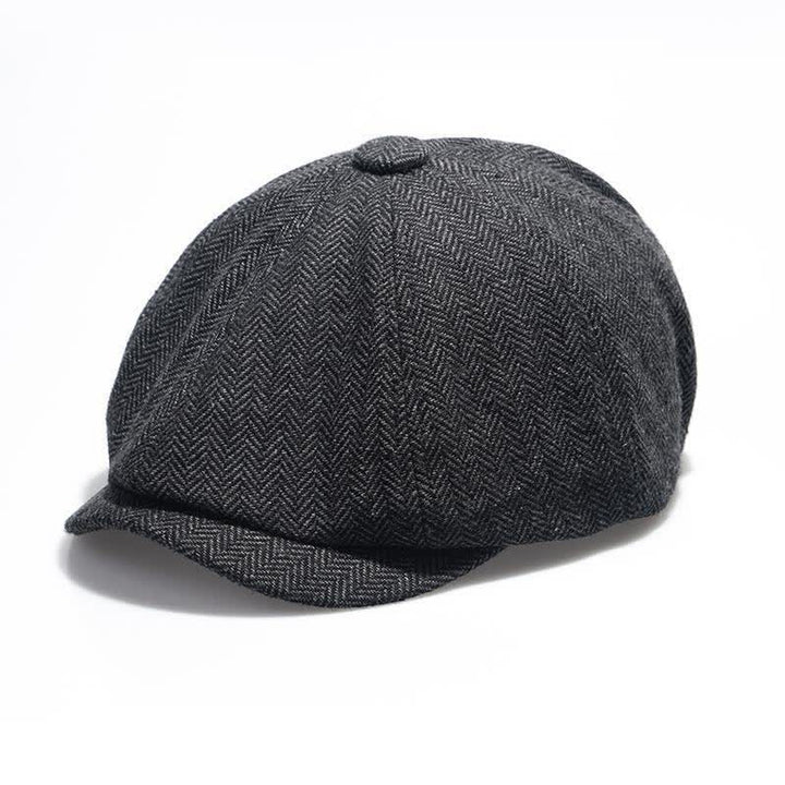 Casquette béret octogonale polyvalente à chevrons pour homme