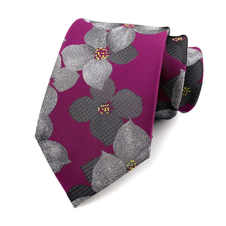 Cravate élégante à grandes fleurs pour homme