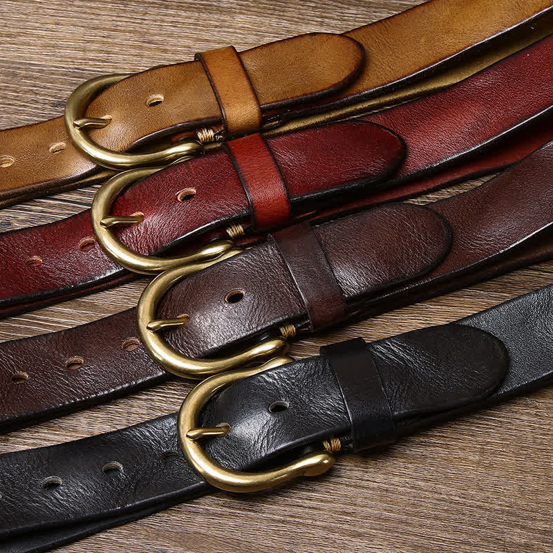 Ceinture en cuir usé et froissé tendance pour homme