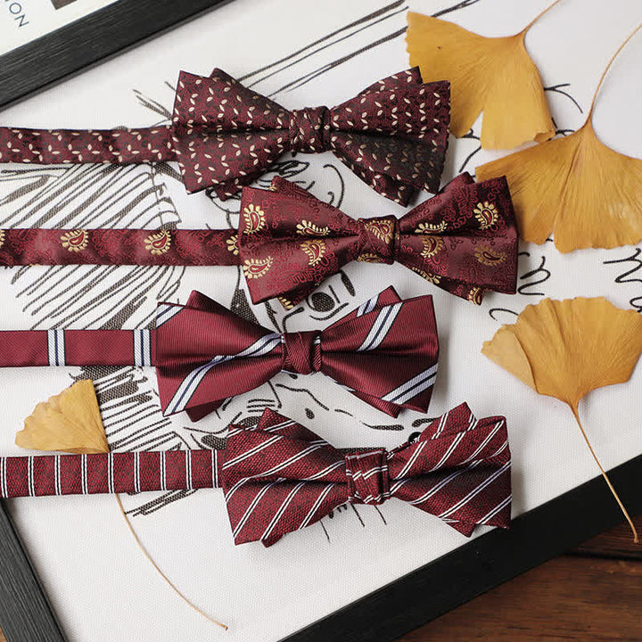 Nœud papillon Gentleman pour homme de la série Burgundy