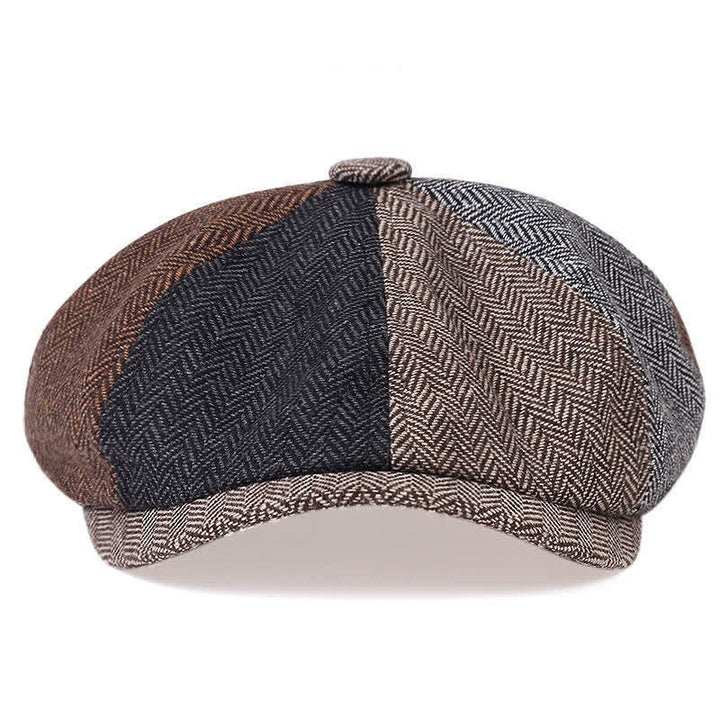 Béret octogonal à chevrons rétro