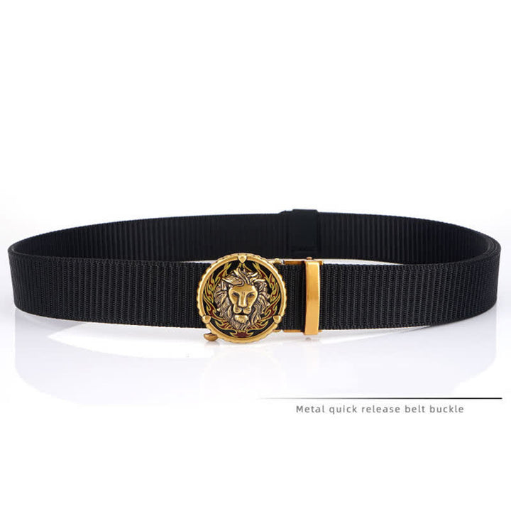 Ceinture pratique en nylon à motif tête de lion pour homme - image 5