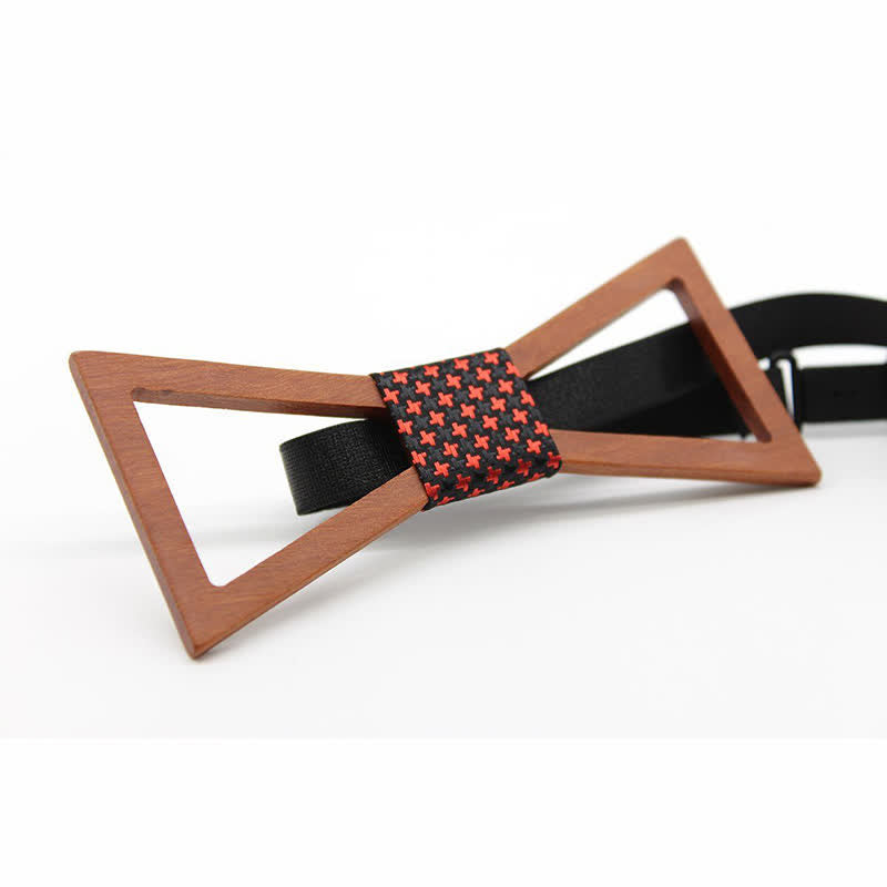 Noeud papillon classique en bois pour homme