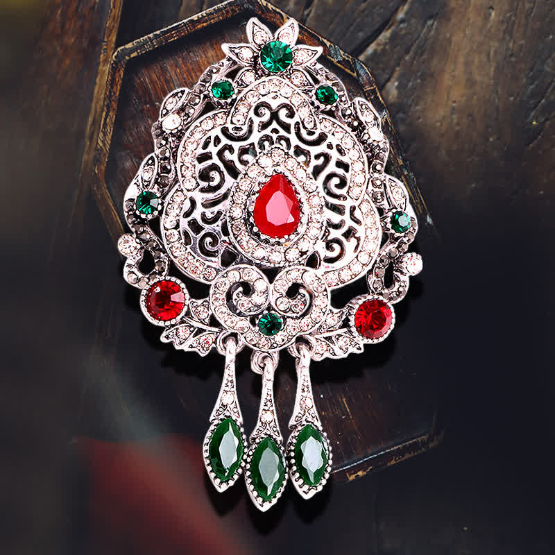 Broche goutte d'eau bohème exotique pour femme
