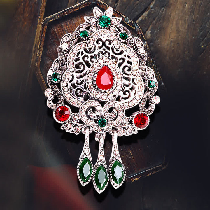 Broche goutte d'eau bohème exotique pour femme