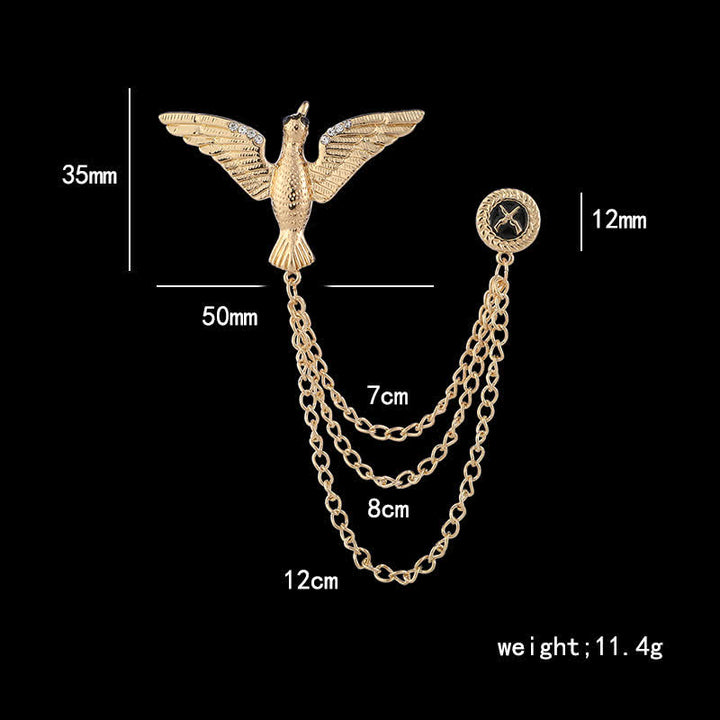 Broche chaîne Victory Bird pour homme