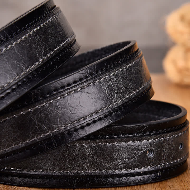 Ceinture décorative en cuir à motif floral rétro pour homme