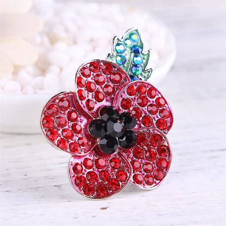 Broche coquelicot rouge splendide pour femme